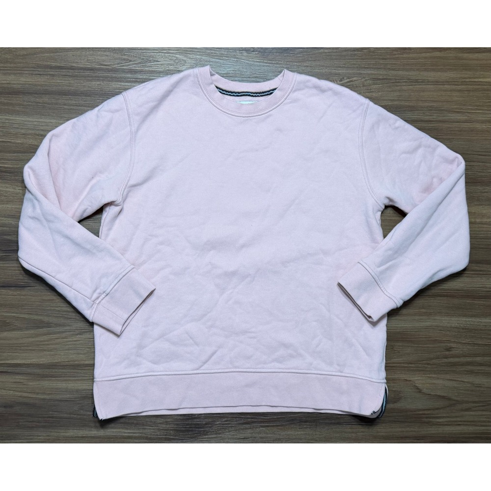 American Giant Womens Pink/Peach Carolina Crewneck Fleece Sweatshirt Size M